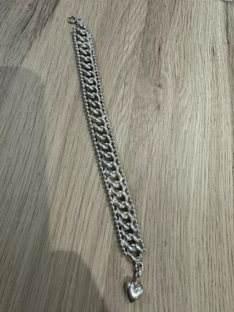 Bracelet Ancien en Argent avec Cœur ( poinçons : Tête De Sanglier ) 🐗