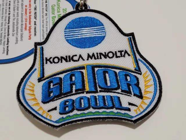 2010 Gator Bowl Patch & Lanyard Florida State vs. West Virginia Konica Minolta 2