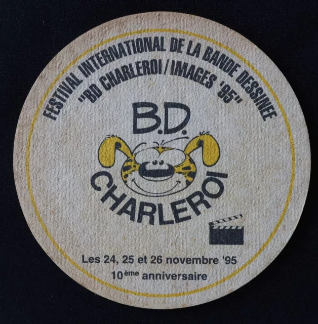 Ancien sous-bock bière JUPILER Festival BD Charleroi Marsupilami 1995 coaster 3