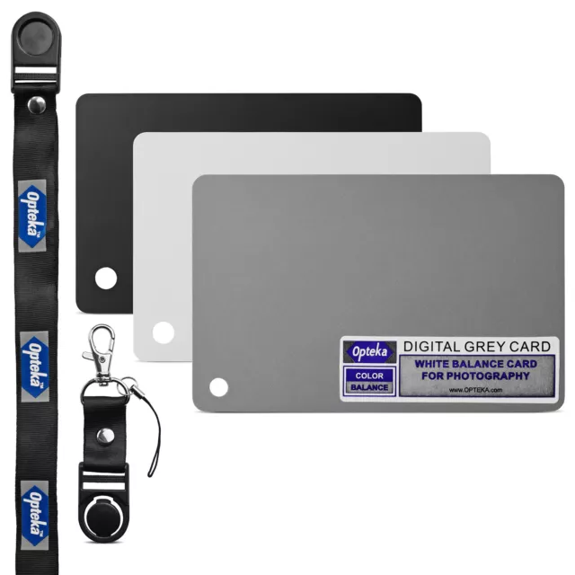 Opteka Pocket-Sized Grey White Balance Card 18% Exposure Kit for Digital Cameras