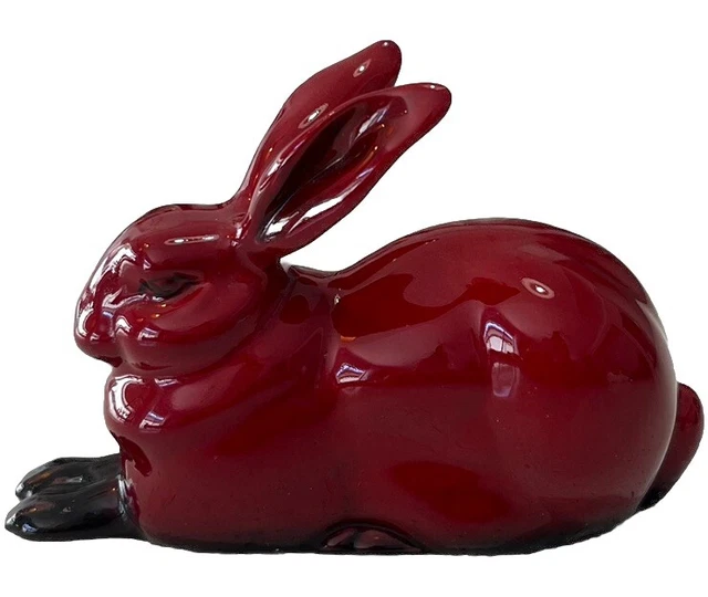 RARE ROYAL DOULTON Flambé - Hare Rabbit Bunny Crouching HN2592 Vintage ...