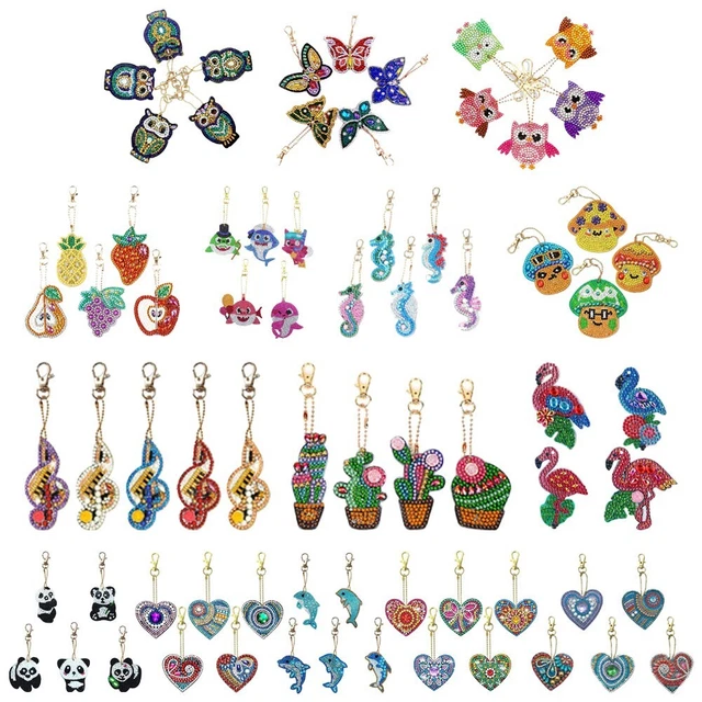 5D Diamant Malerei Schlüsselbund Schlüsseltasche Set Zeichnung DIY Dekor