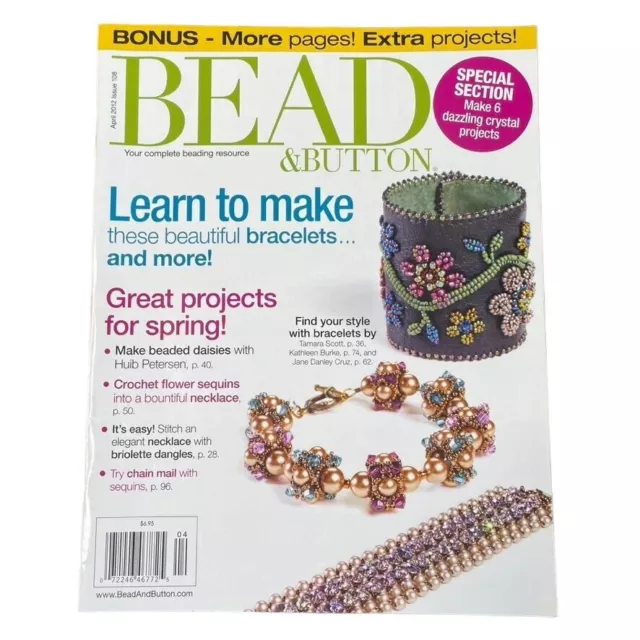 Libro de artesanía de joyería Bead & Button u edición de abril de 2012 108