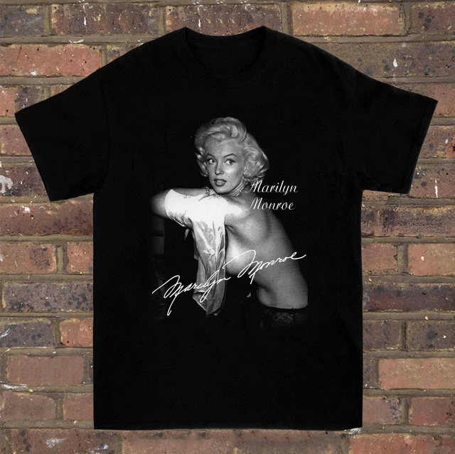 Marilyn Monroe Signature Cotton Black Men T- Shirt Gift S to 2345XL