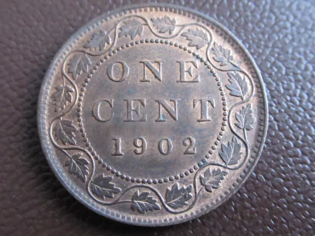 Superb grade , Canada , One Cent , Edward VII , 1902.  Very nice coin.