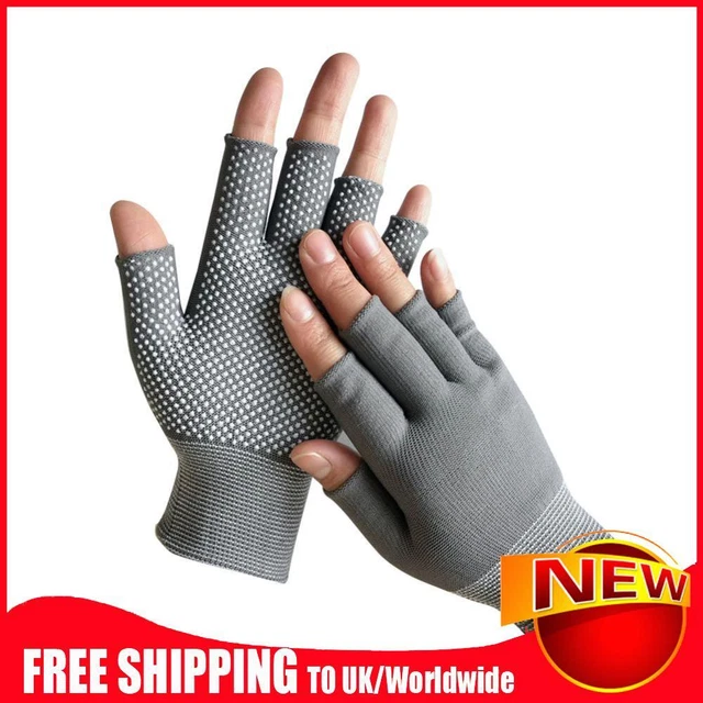 Fingerless Outdoor Bicycle Anti-skid Half Finger Fishing Gloves (Grey)