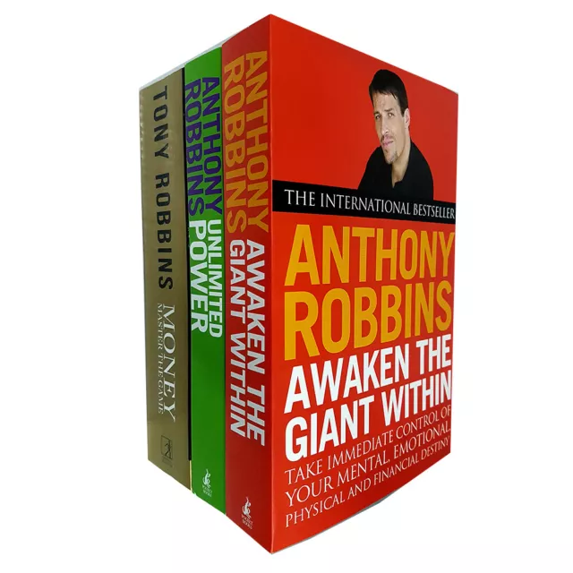 Tony Robbins 3 Books Collection Set (Awaken The Giant Within, Unlimited Power)