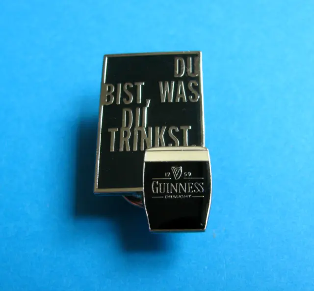 Guinness Pin Badge. VGC. Unused. Black Enamel.
