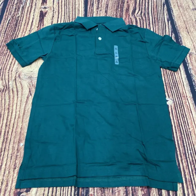 NWT The Childrens Place Boys Polo Shirt Green Size Large (10/12)