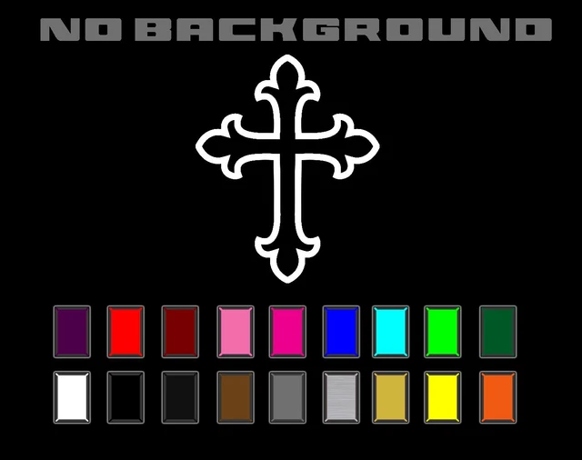 CROSS DECAL STICKER Vinyl Car Window Wall Decor Jesus God Religious