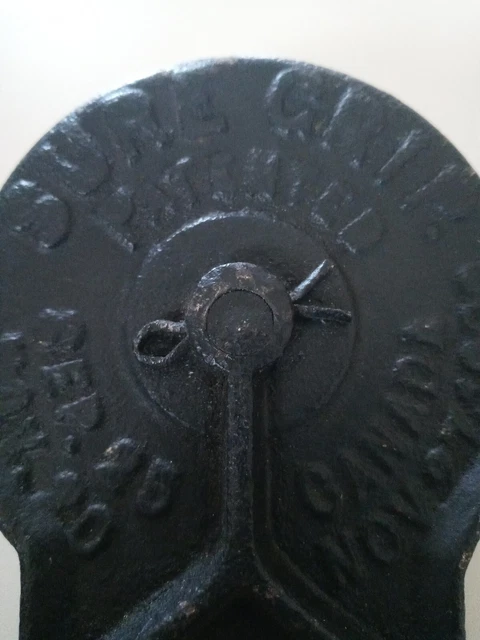1 Antique Vintage Myers Sure Grip Barn Door Roller Cast Iron Louden Porter 5