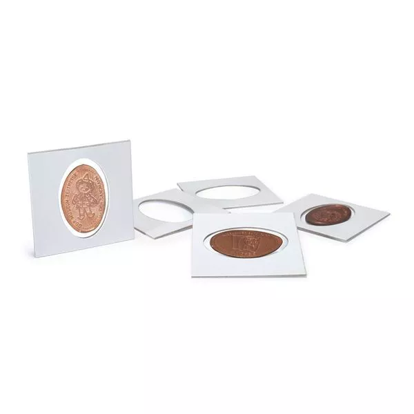 Münzrähmchen MATRIX, weiß, Pressed Pennies, selbstklebend, 1000er-Pack