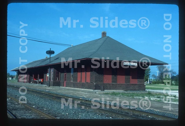 Original Slide SOO Line  Manistique MI Station In 1986
