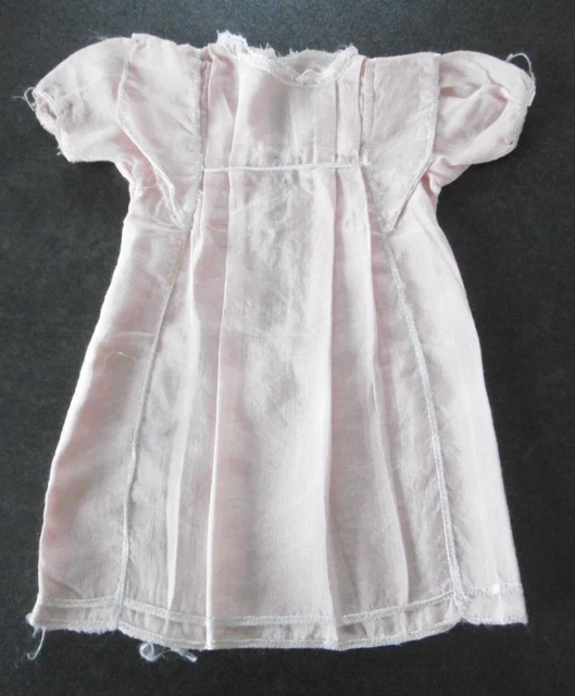 Ancienne Robe  de Présentation Rose de Poupée Ancienne
