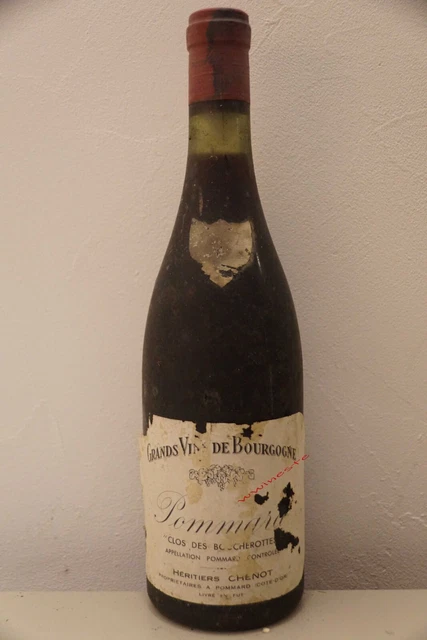 vin Bourgogne POMMARD 1957 Clos des Boucherottes Chenot 75cl bouteille