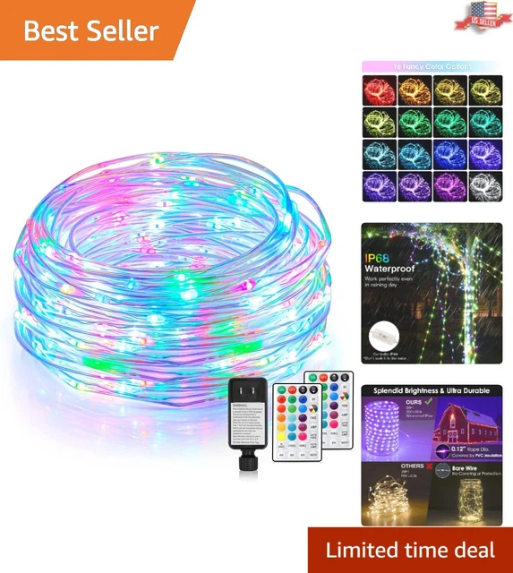 Vibrant 99ft LED Rope Lights - Versatile Remote Control - Waterproof - 300 LEDs