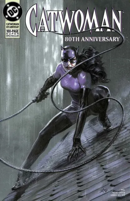 CATWOMAN 80th anniversery Gabrielle Dell'otto 1990s decades variant in hand