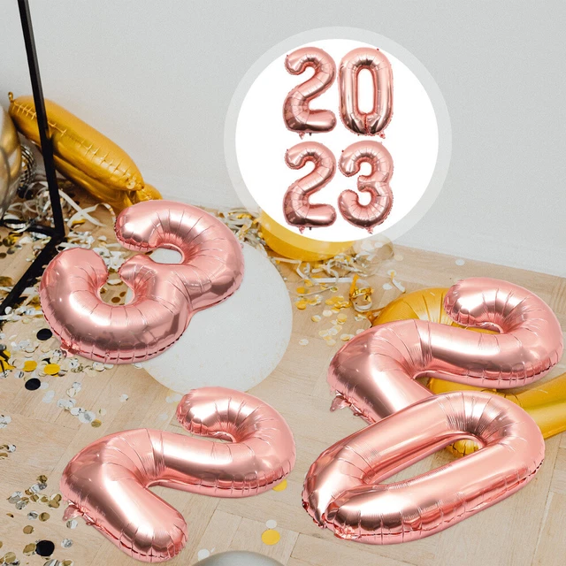 24 pz palloncini Capodanno palloncini decorativi in ​​pellicola di alluminio decorazione di Capodanno