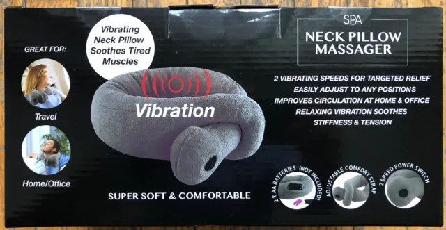 Neck Massager,SPA, Vibration,Super soft, Comfortable, U-Shape Pillow Brand New.G