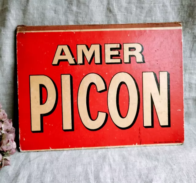 ANCIEN PORTE-MENU PUBLICITAIRE AMER PICON - BISTRO CAFÉ - 1900 - DÉBUT XXème