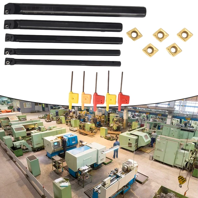 Attrezzi Meccanici Di Precisione Set 9 Barre Di Alesatura In Carburo 1/2" Per Tornio - Gamma Fori Da 5/16" A 9/16" | Qualità Professionale Barre Di Alesatura Carburo - Foto 2