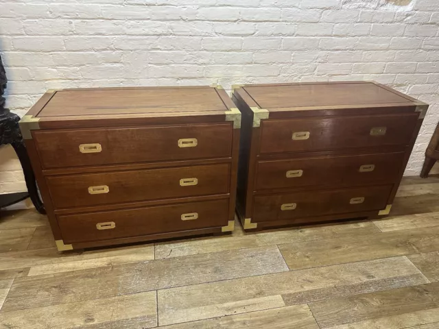 Military Campaign Chests Of Drawers / Mid Century Teak . Free Delivery Available