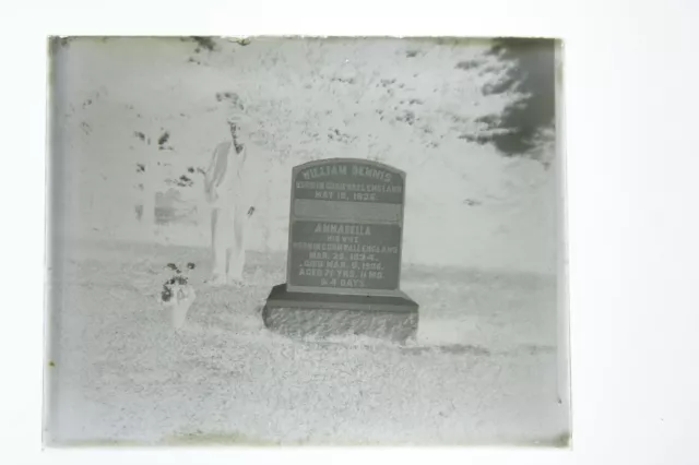 Wm Annabella Dennis 34 4x5" Glass Plate Negative Black & White Photo VINTAGE 997