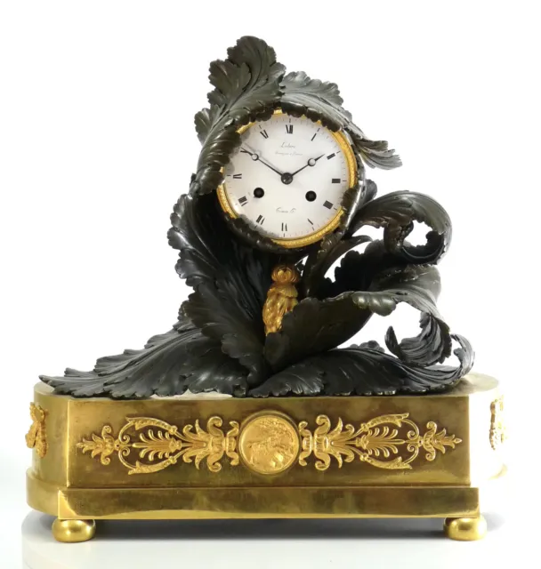 Pendule Empire Signée Hemon Et Ledure horloge bronze clock uhr reloj orologio