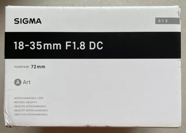 Sigma 18-35 mm f1,8 DC HSM Art Canon Objektiv EF