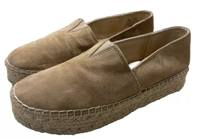 Sam Edelman Shoes Womens 8 Oatmeal Taupe Carrin Platform Espadrille Slip On