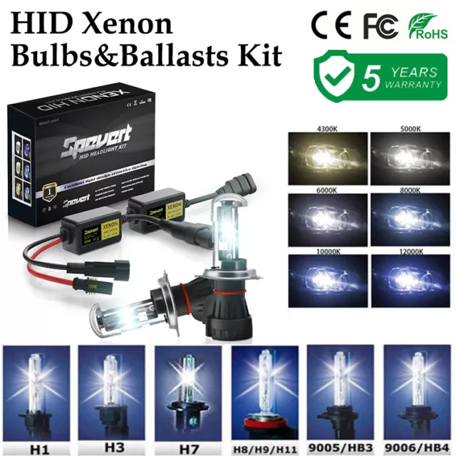 2x H1/H3/H4/H7/H8/9005/9006 55W HID Xenon Brenner Ballast Birne Set 4300K~12000K