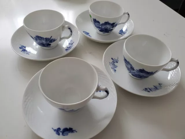 Royal Copenhagen Blue Flower Braided Coffee Cup and Saucer No 8049
