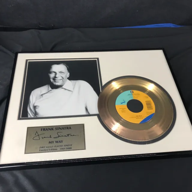 FRANK SINATRA MY WAY 24kt Gold Plated Record Limited Edition Framed  1081/5000