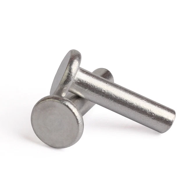 Aluminum Solid Rivets M3 M4 M5 M6 Flat Head Knurling Rivets Fasteners GB109