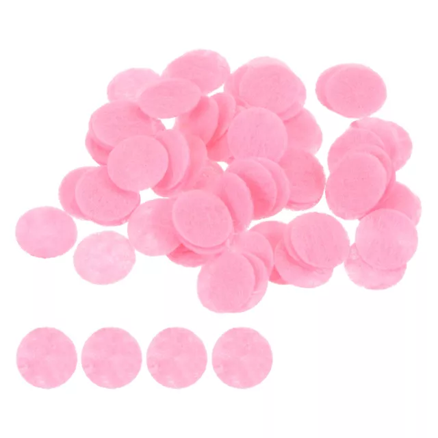 200pcs Round Felt Circles, 10mm 3/8" Craft Felt Pads Non-Woven Fabric Pad Pink