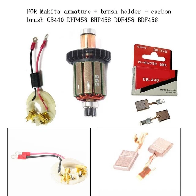 For Armature Pinceau Support & Carbone Brushes-CB440 DHP458 BHP458 BDF458