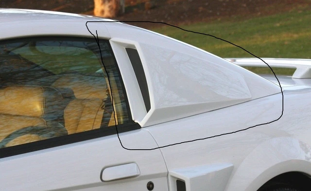 1999 - 2004 Ford Mustang Xenon Quarter Window Scoops 2000 2001 2002 2003