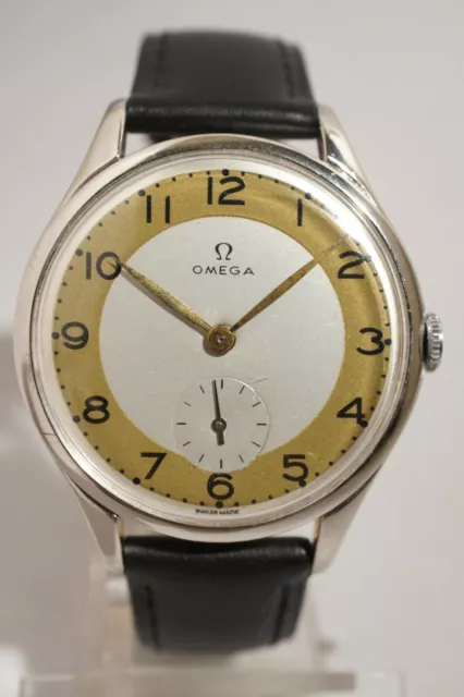 OMEGA ACIER, OVERSIZE (38 mm) EN TRÈS BON ETAT, CALIBRE 266, 1951