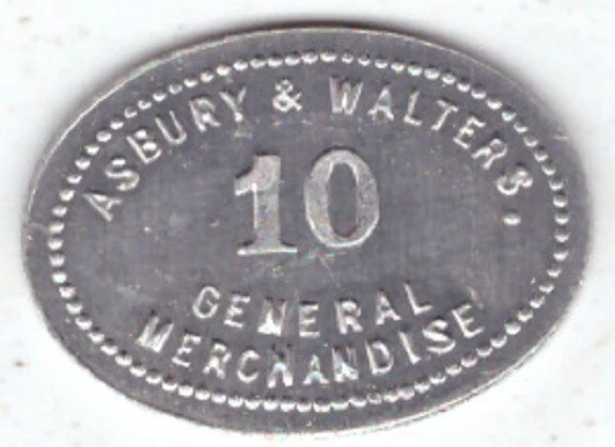 Asbury Walters Coal Mining Co Scrip 10c Hymera Indiana Sullivan County Token U