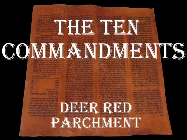 TORAH SCROLL BIBLE VELLUM MANUSCRIPT 250+ YRS OLD YEMEN "The Ten Commandments"