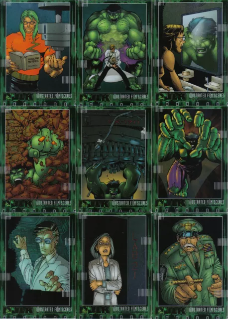 The Incredible Hulk The Movie Complete Set Of 10 Illustrated Cards