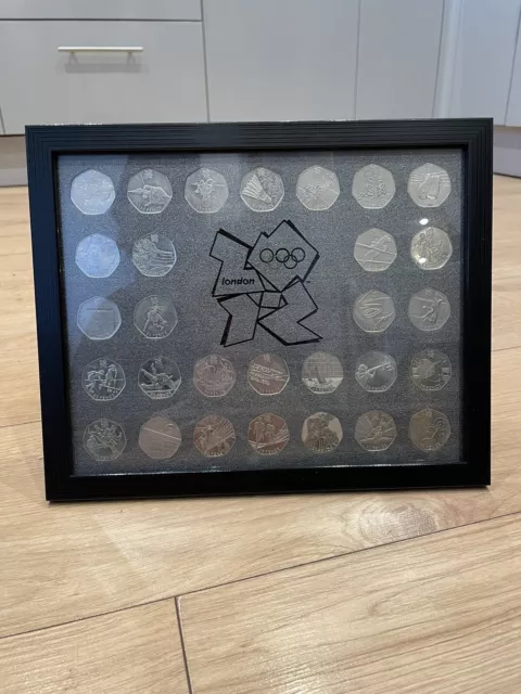 50p Coin Display Frame Case for Olympic Full Set 2012 29 Fifty Pence