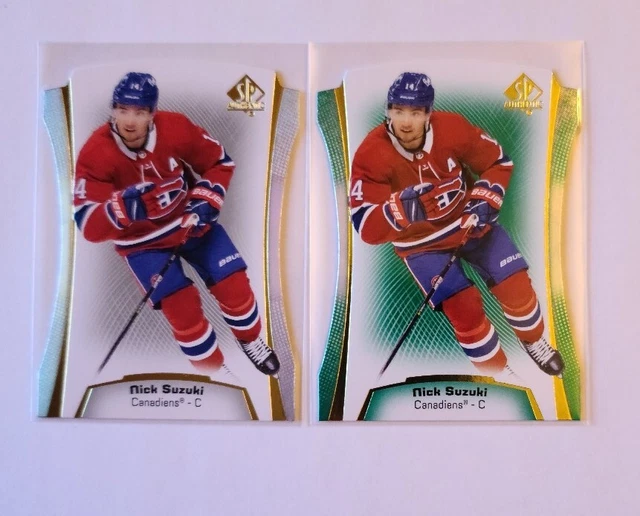 21/22 Sp Authentic Die Cut & Green Diecut Nick Suzuki #Dc-15