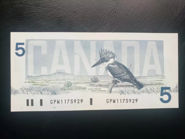 1986 Bank Of Canada Five 5 Dollar Banknote Bird Series Gpw 1175929