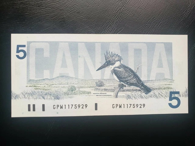 1986 Bank Of Canada Five 5 Dollar Banknote Bird Series Gpw 1175929