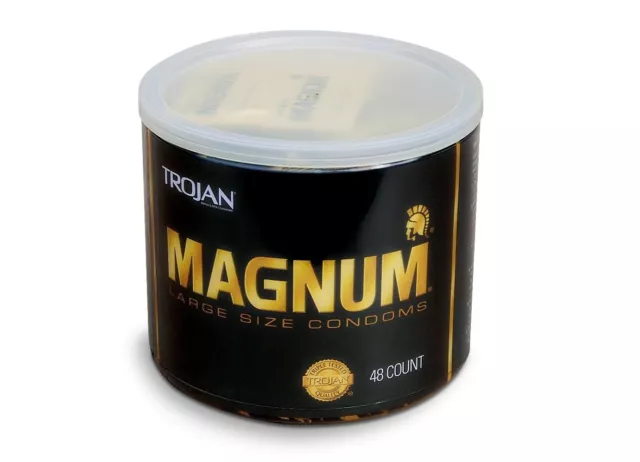 Trojan Condom Magnum large 48/Jar/Pleasure Pack 100% AUTHENTIC EXP (2025)