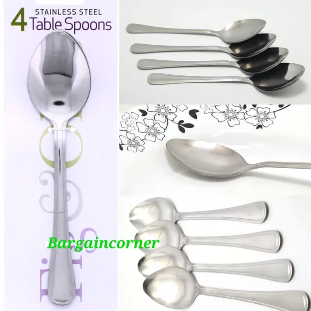 Table Spoons Stainless Steel (RY) Lunch Dinner Spoon Soup Cereal Eating Spoons