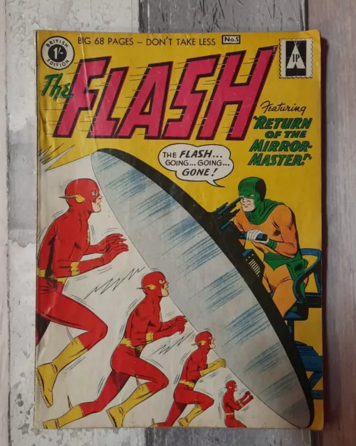 The Flash # 5 [Return of the Mirror Master] British Edition # 109 1950s Vintage