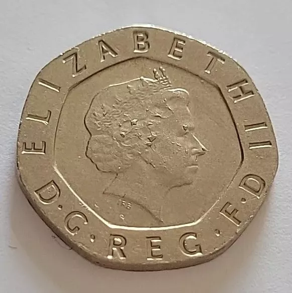 Undated Error Segment of Shield UK Twenty Pence 20p coin 3