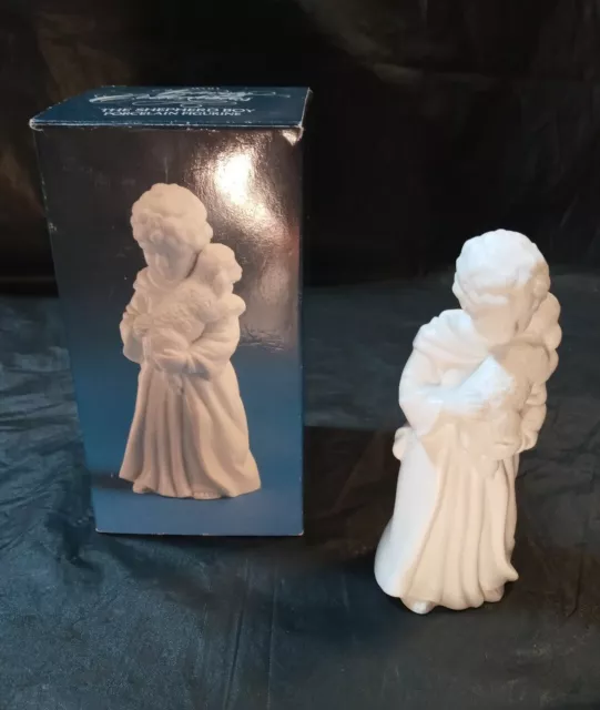 Avon Nativity Collectibles THE SHEPHERD BOY With Lamb Porcelain Bisque Figurine